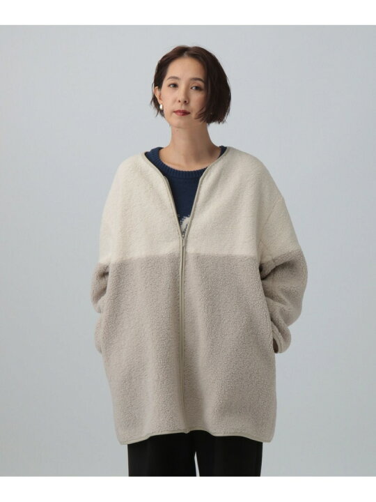 楽天市場】【SALE／50%OFF】切り替えライトボアコート LEPSIM 