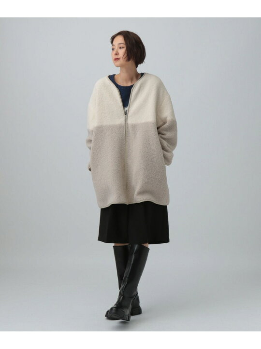 楽天市場】【SALE／50%OFF】切り替えライトボアコート LEPSIM 