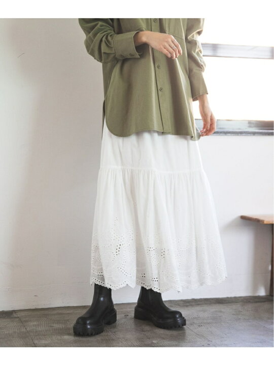 楽天市場】【SALE／50%OFF】エンブロイダリーレーススカート LEPSIM 