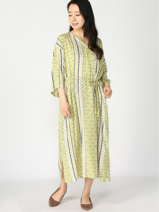 楽天市場 Sale 50 Off K アズレージョロングop Lepsim レプシィム ワンピース ロングワンピース マキシワンピース イエロー グレー Rba E Rakuten Fashion Lepsim レプシィム