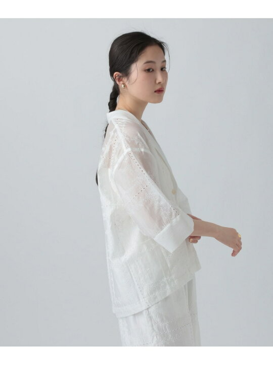楽天市場】【SALE／50%OFF】オーガンジー刺繍5分袖ジャケット LEPSIM 