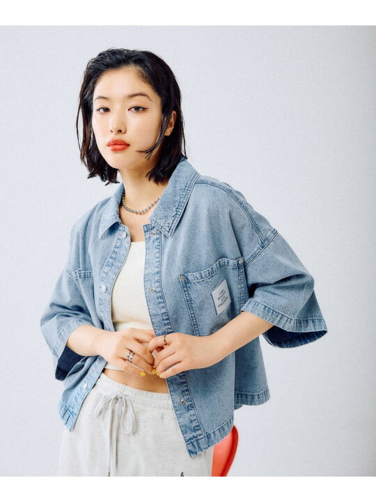 楽天市場】【SALE／30%OFF】BIGデニムショート5分袖シャツ LEPSIM 