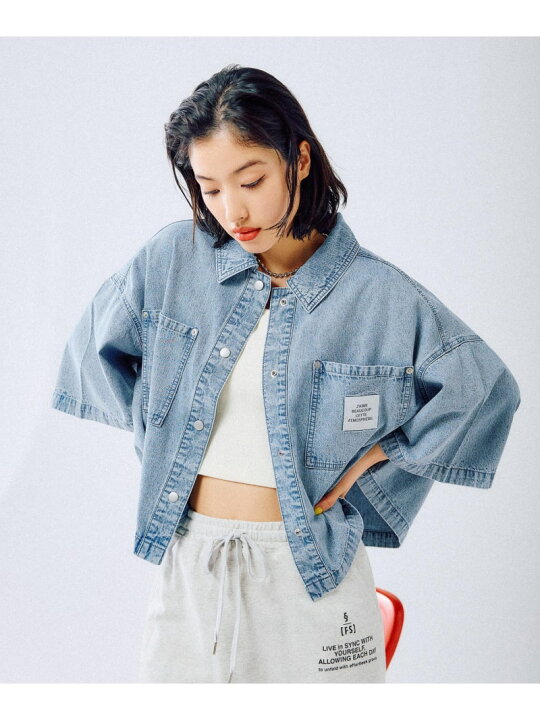 楽天市場】【SALE／30%OFF】BIGデニムショート5分袖シャツ LEPSIM 