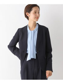 【SALE／50%OFF】【入卒式/セレモニー】Wクロスストレッチノーカラージャケット LEPSIM レプシィム ジャケット・アウター ノーカラージャケット ネイビー ベージュ ブラック【RBA_E】[Rakuten Fashion]