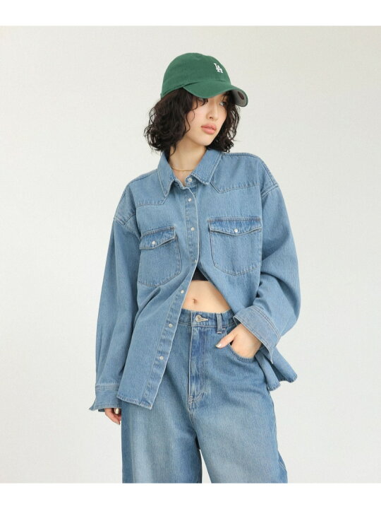楽天市場】【SALE／20%OFF】ワイドデニムシャツ LEPSIM レプシィム 
