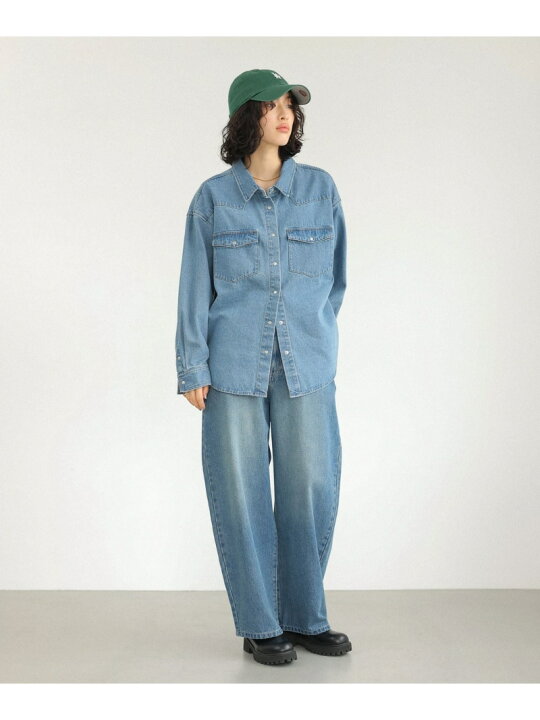 楽天市場】【SALE／20%OFF】ワイドデニムシャツ LEPSIM レプシィム 