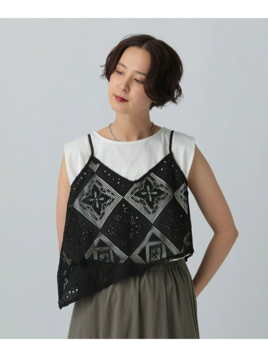 楽天市場】【SALE／20%OFF】パッチワークレースキャミブラウス LEPSIM 