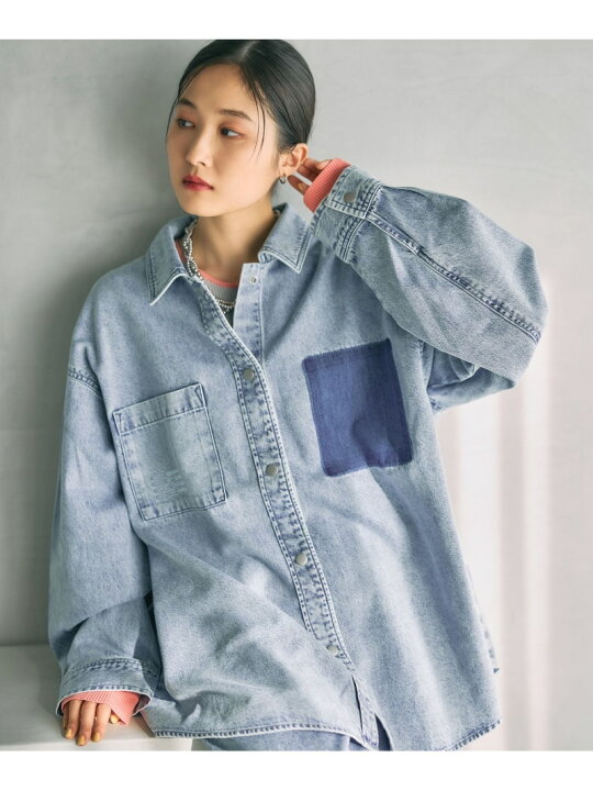 楽天市場】【SALE／50%OFF】刺繍BIGデニムシャツ LEPSIM レプシィム 