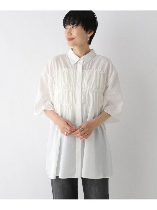 楽天市場】【SALE／20%OFF】シャーリング5分袖シャツ LEPSIM 