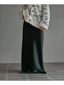 ストレッチサテンスカート LEPSIM レプシィム スカート ロング・マキシスカート カーキグリーン ホワイト ブラウン ブラック グレー【先行予約】*【送料無料】[Rakuten Fashion]