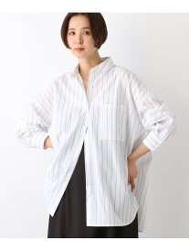 【SALE／55%OFF】ストライプBIGシャツ LEPSIM レプシィム トップス シャツ・ブラウス ホワイト ベージュ ブルー【RBA_E】[Rakuten Fashion]