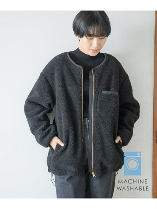 楽天市場】【SALE／50%OFF】ノーカラーボアジャケット LEPSIM 