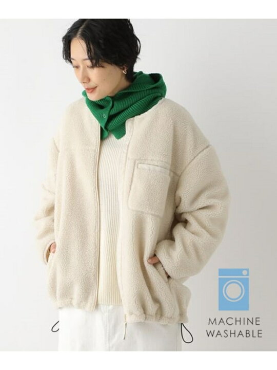 LEPSIM 】ノーカラー ワイドコート フリーサイズ ホワイト 極美品 楽天 