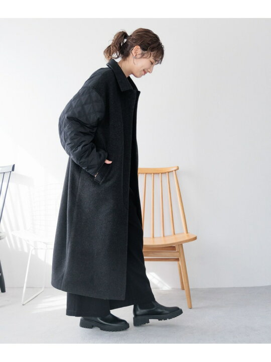 楽天市場】【SALE／50%OFF】キルト切り替えロングコート LEPSIM 