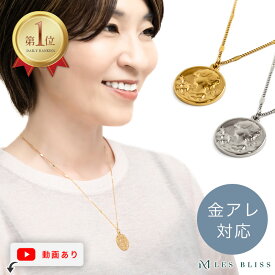 【再入荷】 シャンスコインネックレス 金属アレルギー 金アレ ネックレス コインチャーム ゴールド シルバー チェーン プレゼント アクセサリー おしゃれ レディース シンプル ロング ミドル マチネ 大人 50代 【永久保証】