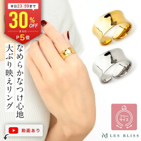 【全品30%OFF+P5倍 本日23:59まで】 フラッププレートリング リング ゴールド シルバー マットシルバー 平打ち フラット プレート 上品 きれいめ 指輪 太め シンプル レディース ママ フリーサイズ プレゼント ギフト 大人 50代 【永久保証】