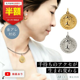 【スーパーセール半額！】 着せかえコインチャーム 金属アレルギー 金アレ ネックレス チャーム コイン ブリティッシュ ゴールド シルバー つけかえ可能 おしゃれ ペンダントトップ レディース ネックレストップ 大人 50代 【永久保証】