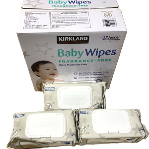 Kirkland カークランドシグネチャー ベビーワイプ (乳幼児用お尻ふき) 無香料タイプ 大判 100枚入り 3個セット