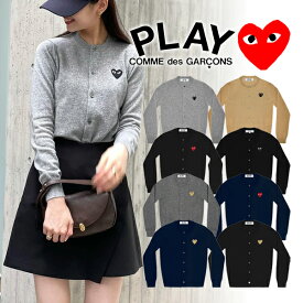 【COMME des GARCONS】コムデギャルソン PLAY プレイ ハートロゴ コムデギャルソンプレイ commedesgarcons コム・デ・ギャルソン ギャルソンカーディガン ブランドカーディガン クルーネック 長袖 コムデギャルソンカーディガン ニットカーディガン ブランドロゴ 刺繍