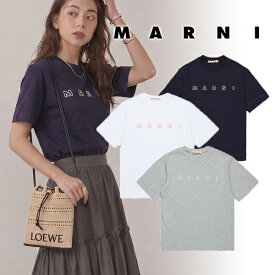 【MARNI】マルニ Tシャツ M01466 レディース 大人もOK キッズ マルニキッズ クルーネック カットソー コットン shirt ブランドtシャツ ロゴtシャツ ブランドロゴ marni 半袖Tシャツ 高級 半袖ティーシャツ カットソー ブランド おしゃれTシャツ オシャレTシャツ ロゴ半袖