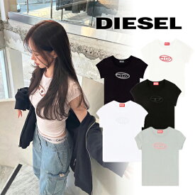 【 DIESEL 】 ディーゼル T-ANGIE A06268 0AFAA tシャツ レディース 半袖 ロゴ 袖短め カットソー 半袖Tシャツ ディーゼルティーシャツ DIESELTシャツ ブランドtシャツ ロゴTシャツ ロゴ入りTシャツ ピチt ブランドロゴ レディースtしゃつ 韓国 おしゃれ ストリート 胸開き