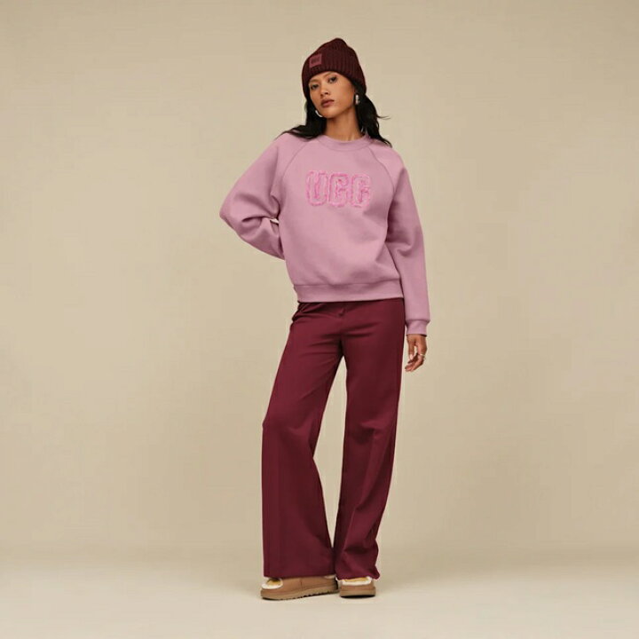 楽天市場】【UGG】アグ MADELINE FUZZY LOGO CREWNECK SWEATSHIRT 