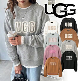 【UGG】アグ MADELINE FUZZY LOGO CREWNECK SWEATSHIRT マドリン ファジー ロゴ クルーネック トレーナー ブランドトレーナーレディース ブランドトレーナー 長袖 服 トップス レディースブランド レディーストレーナー おしゃれスウェット ブランドロゴ お洒落 プレゼント