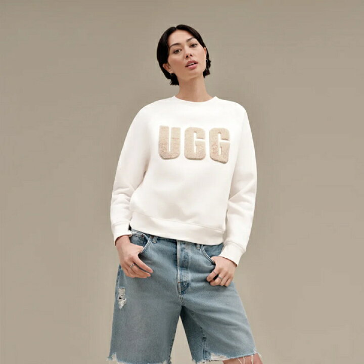 楽天市場】【UGG】アグ MADELINE FUZZY LOGO CREWNECK SWEATSHIRT  