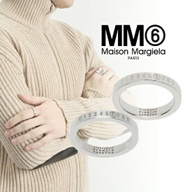 【MM6】MM6 Maison Margiela エムエムシックス メゾン マルジェラ リング SM6UQ0059 P6469 メンズ レディース ブランド指輪 シルバーリングメンズ レディースリング ペアリング プレゼント おしゃれ かっこいい アクセサリー ブランドリング ロゴ ナンバーリング 高級 ギフト