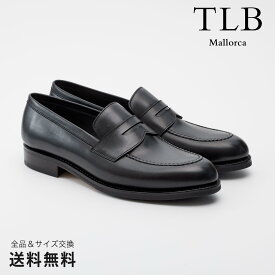 【公式】TLB Mallorca ティーエルビー ローファー コインローファー 革靴 ボックスカーフ ブラック グットイヤーウェルト 黒 BLACK 54503 スペイン 靴 メンズ靴 ビジネスシューズ サイズ 23.5 - 27.0cm