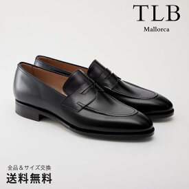 【公式】TLB Mallorca ティーエルビー ローファー コインローファー 革靴 ボックスカーフ ブラック グットイヤーウェルト 黒 BLACK 11700 スペイン 靴 メンズ靴 ビジネスシューズ サイズ 23.5 - 27.0cm【あす楽】