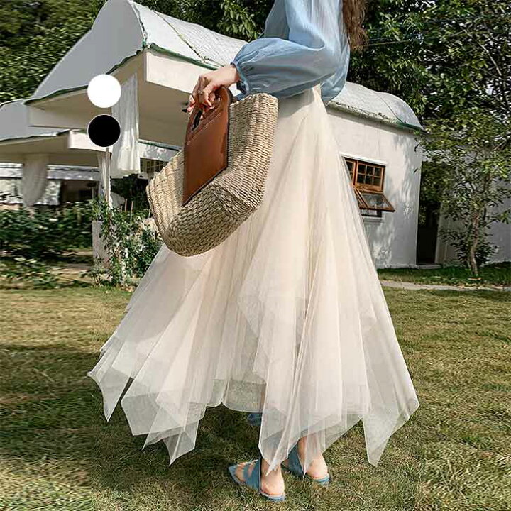 楽天市場】【半額クーポン対象】チュールスカート ボリュームチュール  