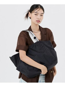 美品 LeSportsac レスポートサック 2WAY トートバッグ 黒 無地 