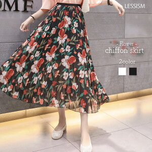 スカート レディース 花柄シフォンスカート ロング スカーチョ ゴルフウェア 冬 きれいめ 夏 タイトスカート パンツ フレアスカート カジュアル 膝丈 ニット スポーツ 40代 春 ひざ丈 プリー
