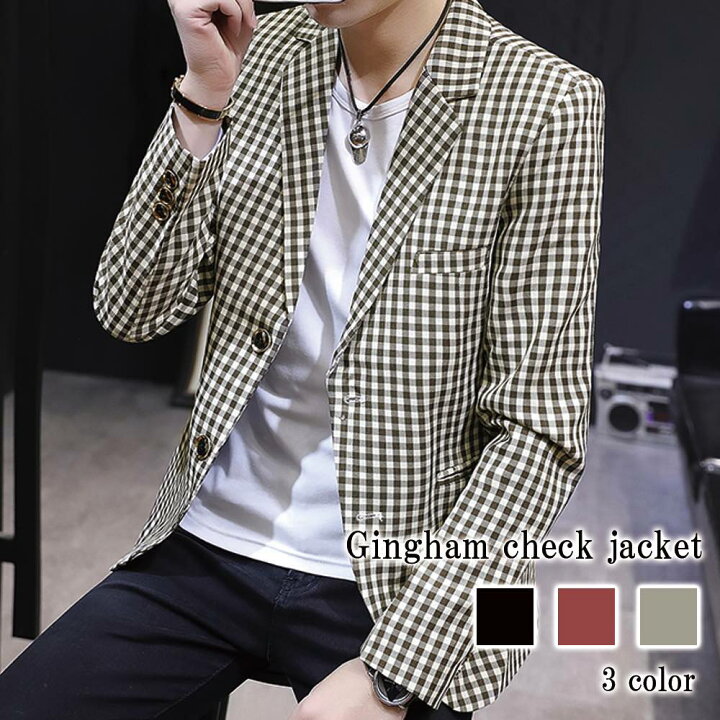 楽天市場 ギンガムチェックジャケット テーラードジャケット メンズ スーツ 30代 カジュアル 40代 代 ブレザー 秋 50代 春 大きいサイズ おしゃれ 大人 カジュアル かっこいい ブランド 40代 春服 ファッション 30代 オフィス 秋服 代 お洒落 Amain アメイン