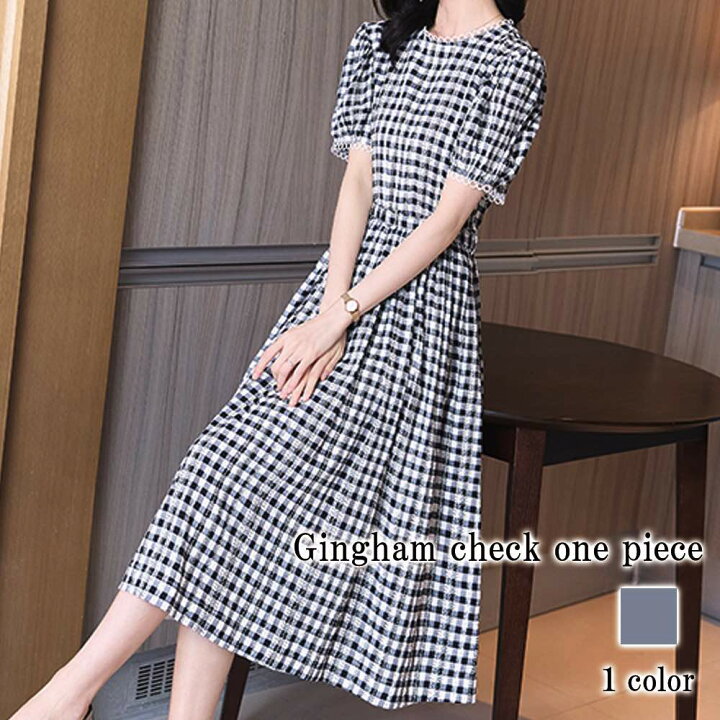 楽天市場】ワンピース レディース ギンガムチェックワンピース ルーム  