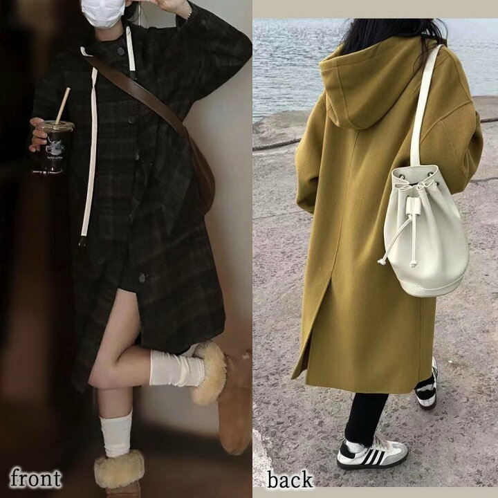 楽天市場】ポンチョ レディース フード付きウールロングコート 防寒 秋  