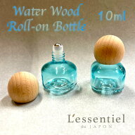 【 ウォーター 天然木 ロールオン ボトル 】10ml 1本 ガラス 水 色 可愛い ウッド エメラルド スライム …