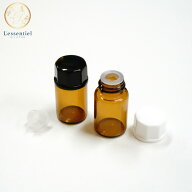 【3ml ミニボトル】中蓋 遮光性 ブラウン 2色 選べる アロマ 精油 保存 保管 小さい ガラス製 持ち運び …