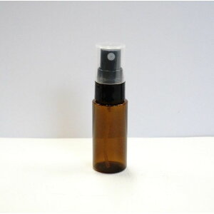 【スプレー容器】20ml 茶 緑 青 全3色 プラスチック 黒ノズル ポーチサイズ アロマ 遮光 軽量 お掃除 除菌 消臭 詰め換え 詰替 (角肩)