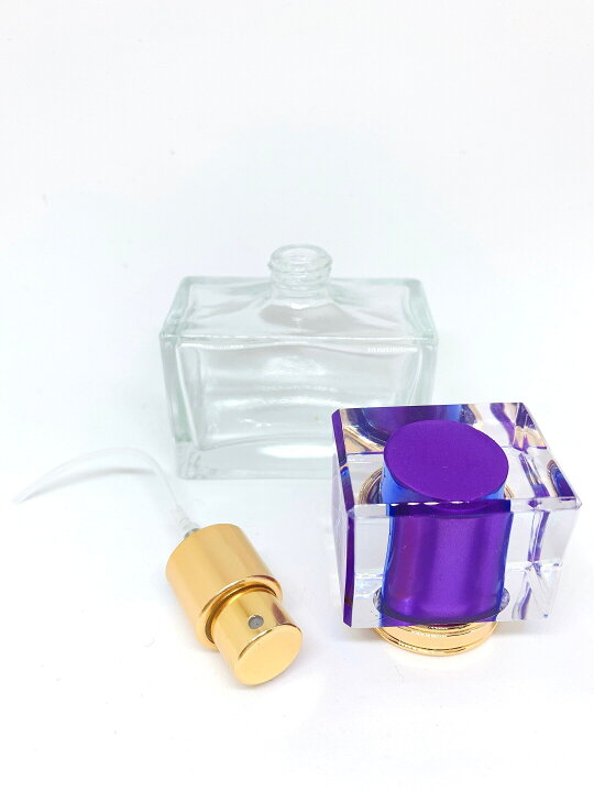 楽天市場】【 水晶 香水瓶 パープル】30ml スプレー容器 ガラス 