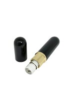 【ロールオン スチール ボトル】6ml ブラック 携帯 化粧 アロマ 器材 遮光 旅行 詰替 容器 小分け用 液体…