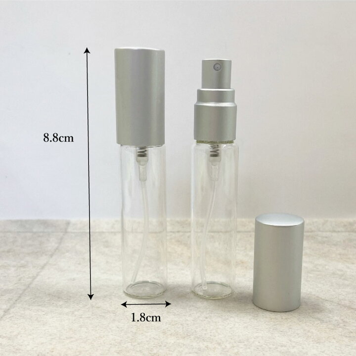 楽天市場】【 クリア スプレー容器 】 10ml ガラス瓶 シルバーキャップ 