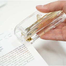 【アクリル ゴールド ステープラー】ホッチキス 文房具 文具 透明 スケルトン おしゃれ 雑貨 事務用品 インテリア