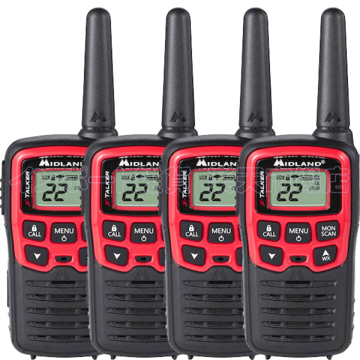 楽天市場】MIDLAND ミッドランド X-TALKER T31VP 4台 トランシーバー 