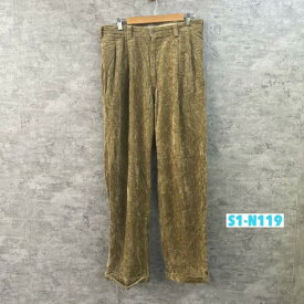 【中古】BANANA REPUBLIC ライトブラウン ジップフライ 太畝 コーデュロイパンツ CA17897 33R 実寸W33in USA 海外輸入 古着 S1-N119