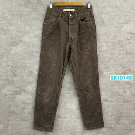 【中古】SISLEY BASIC DENIM ブラウン レディース デニムジーンズパンツ 29 実寸W26in USA 海外輸入 古着 SK10149