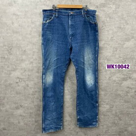 【中古】Wrangler ブルー ジップフライ デニムジーンズパンツ 40x36 実寸W40in 大きいサイズ 13MWZPW USA 海外輸入 古着 WK10042