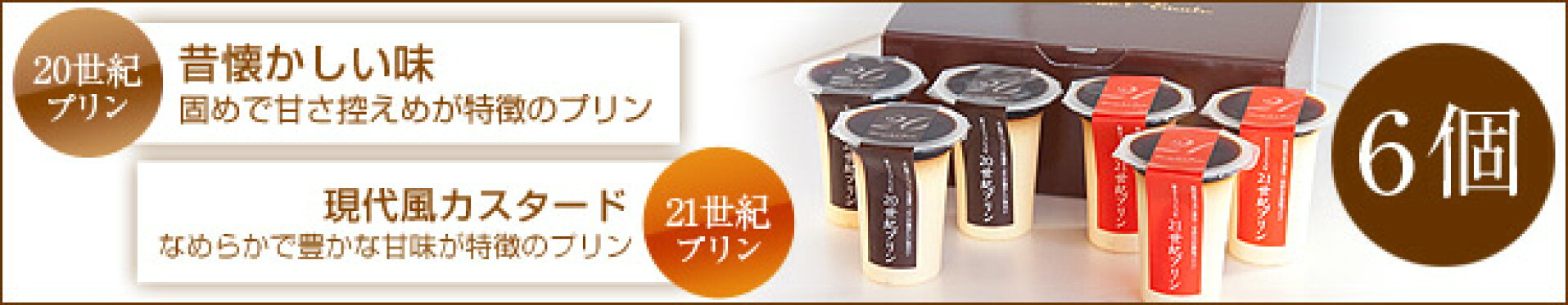 20世紀プリン＆21世紀プリン　6個セット