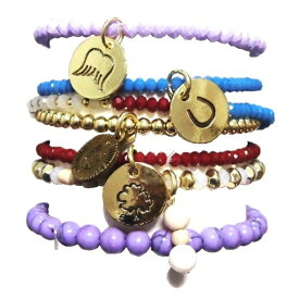 CAT HAMMILL ( キャットハミル ) オーストラリア の ファッショナブル パープル ブレスレットセット Mixed Purple bracelet set gold ゴールド ブレスレット ポーチ ゲット 海外 ブランド